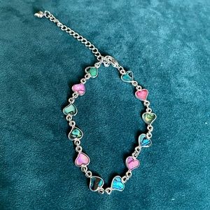 Multi color heart bracelet
